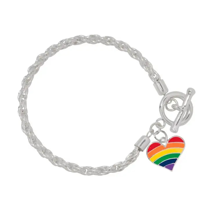 Silver Rope Pride Bracelet