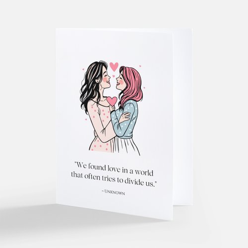 Love Beyond Boundaries Lesbian Couple Anniversary Card