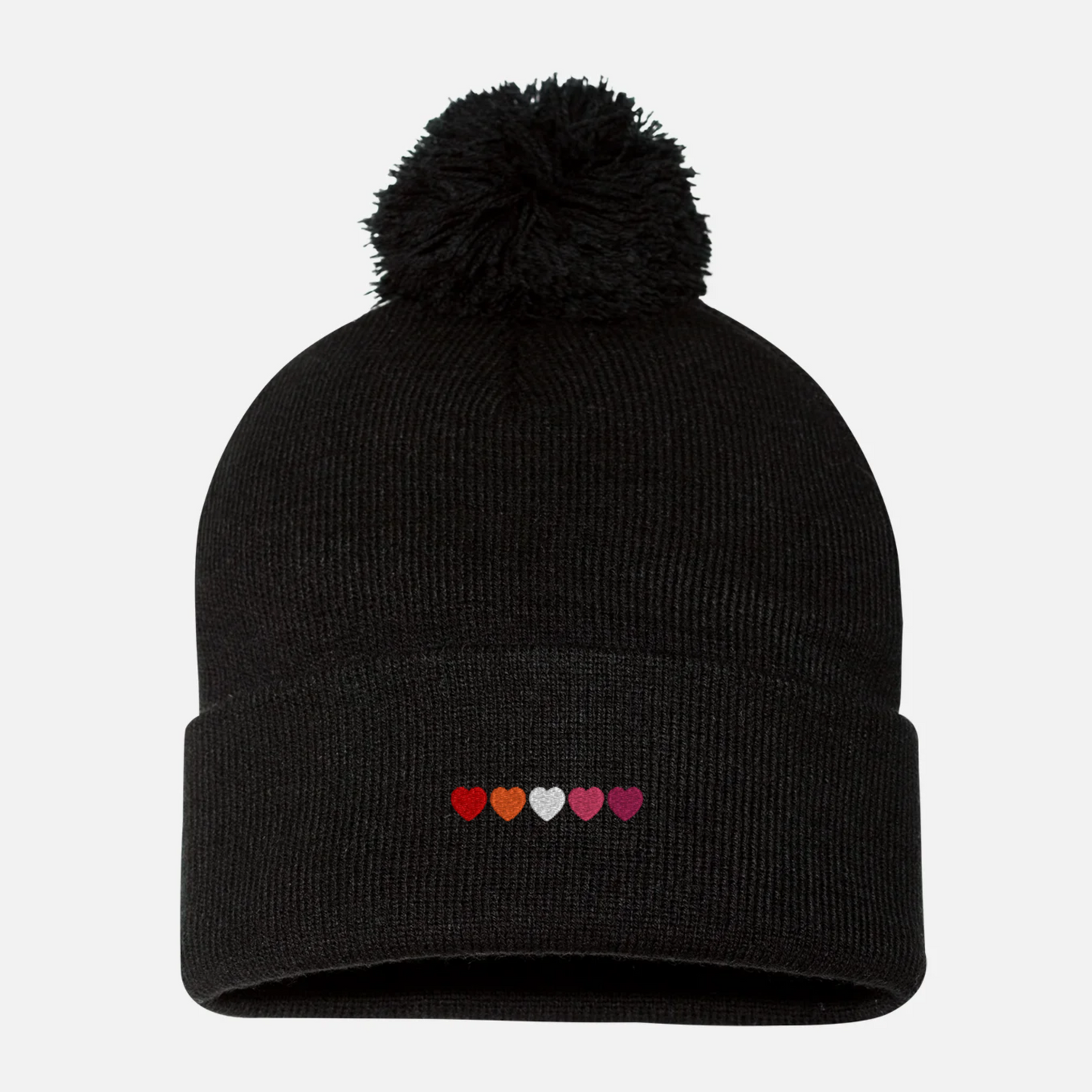 Black Lesbian Pride Heart Beanie