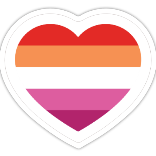 Lesbian Pride Heart Sticker