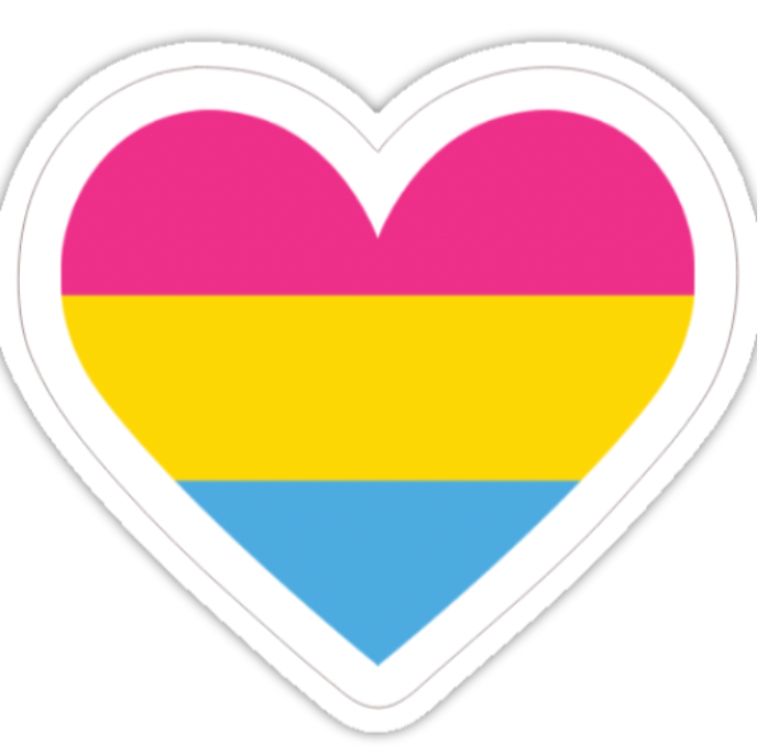 Pansexual Heart Sticker