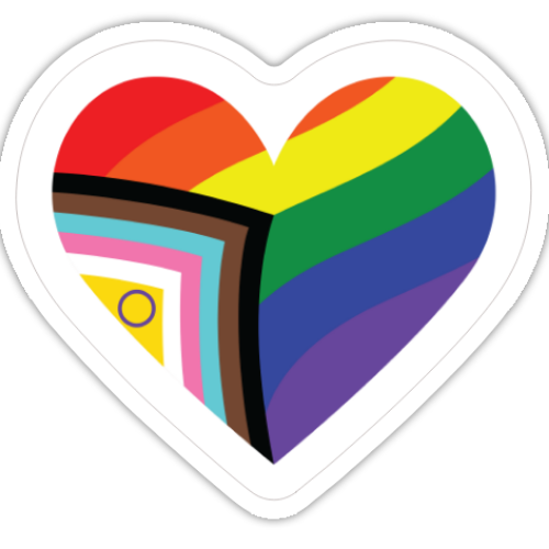 Progress Pride Heart Sticker
