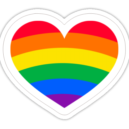 Rainbow Pride Heart Sticker