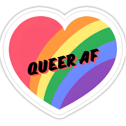 Rainbow With Sass Heart Sticker