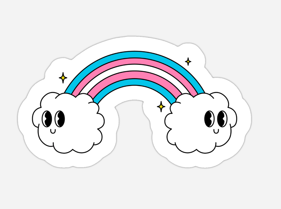 Trans Rainbow Sticker