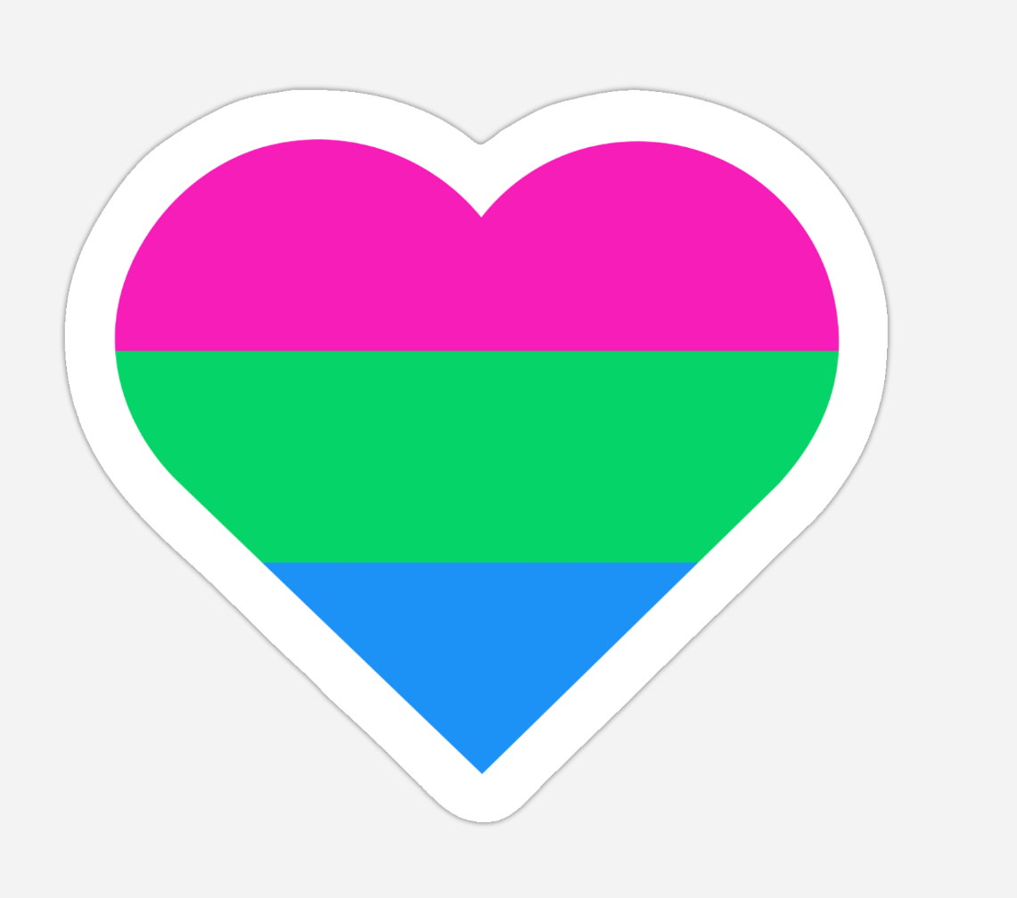 Polysexual Heart Sticker