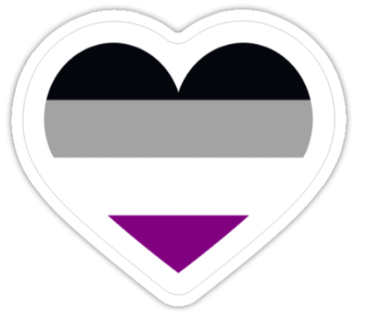 Asexual Heart Sticker