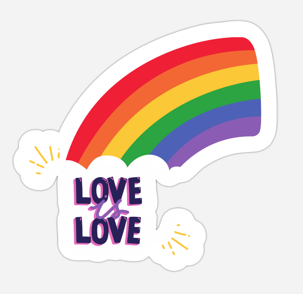 Love Is Love Rainbow Sticker