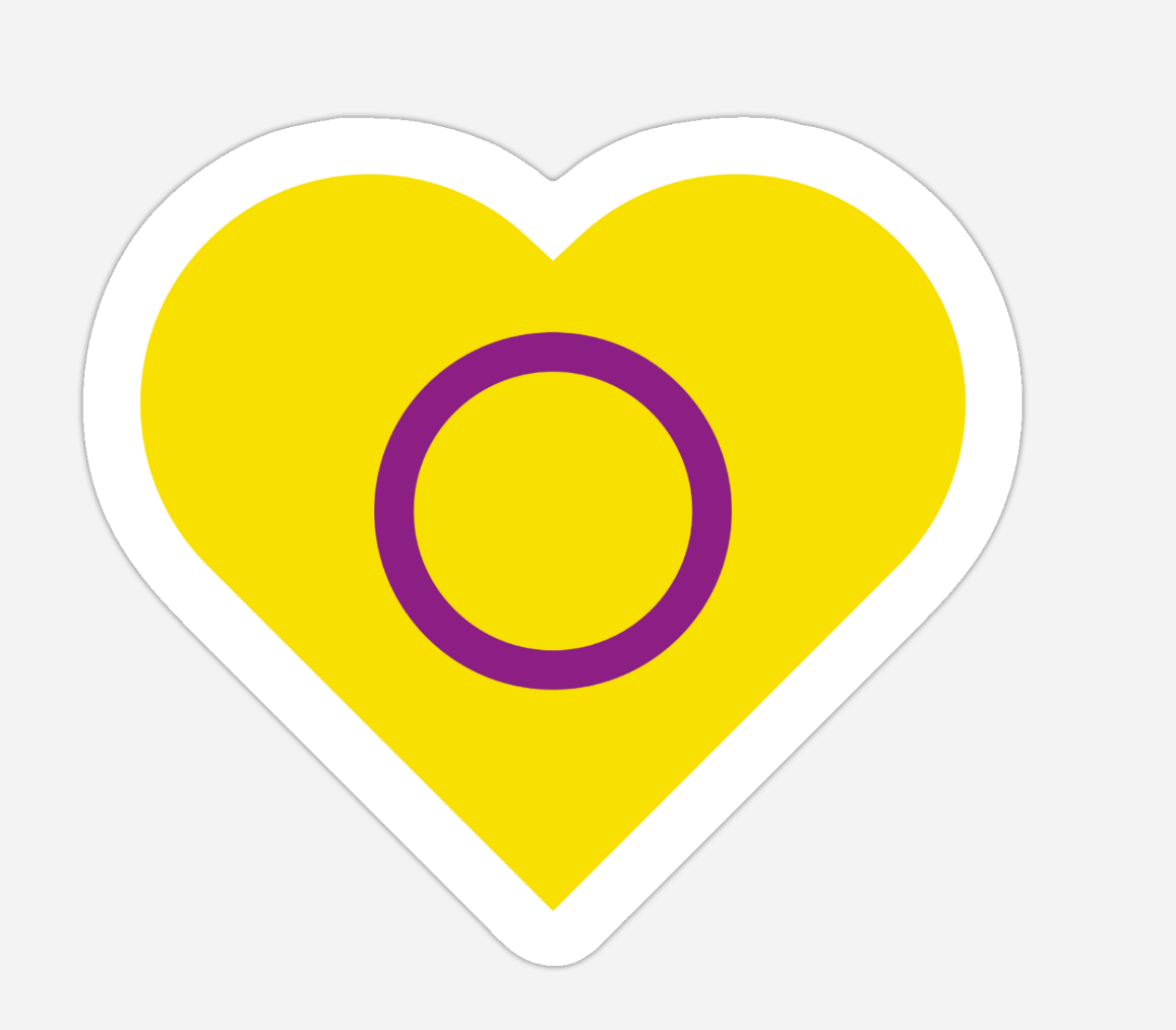 Intersex Heart Sticker