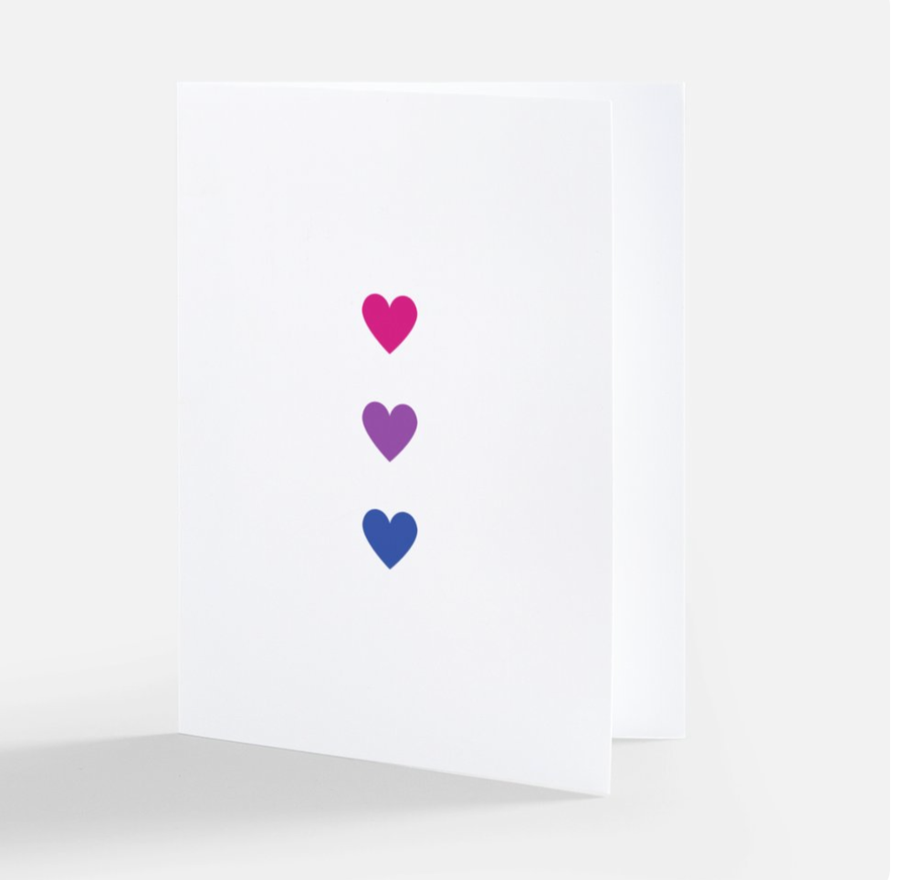 Heart To Heart: The Bisexual Pride Edition LGBTQ+ Greeting Card