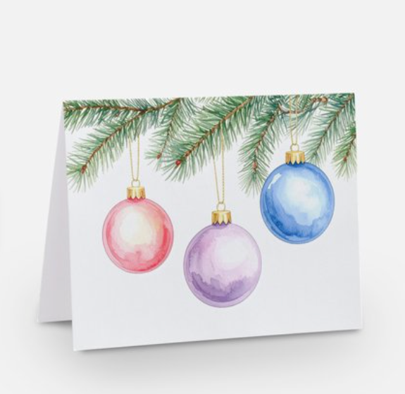 Bisexual Pride Ornaments - LGBTQ+ Holiday Card