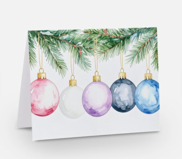 Genderfluid Pride Ornaments - LGBTQ+ Holiday Card