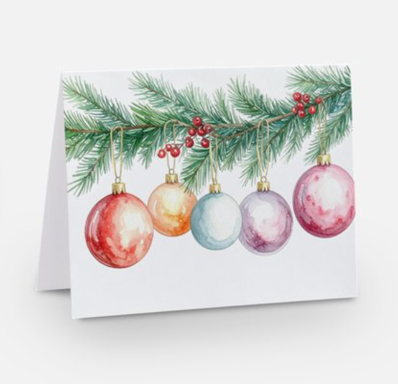 Lesbian Pride Ornaments - LGBTQ+ Holiday Card