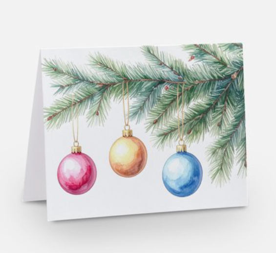 Pansexual Pride Ornaments - LGBTQ+ Holiday Card