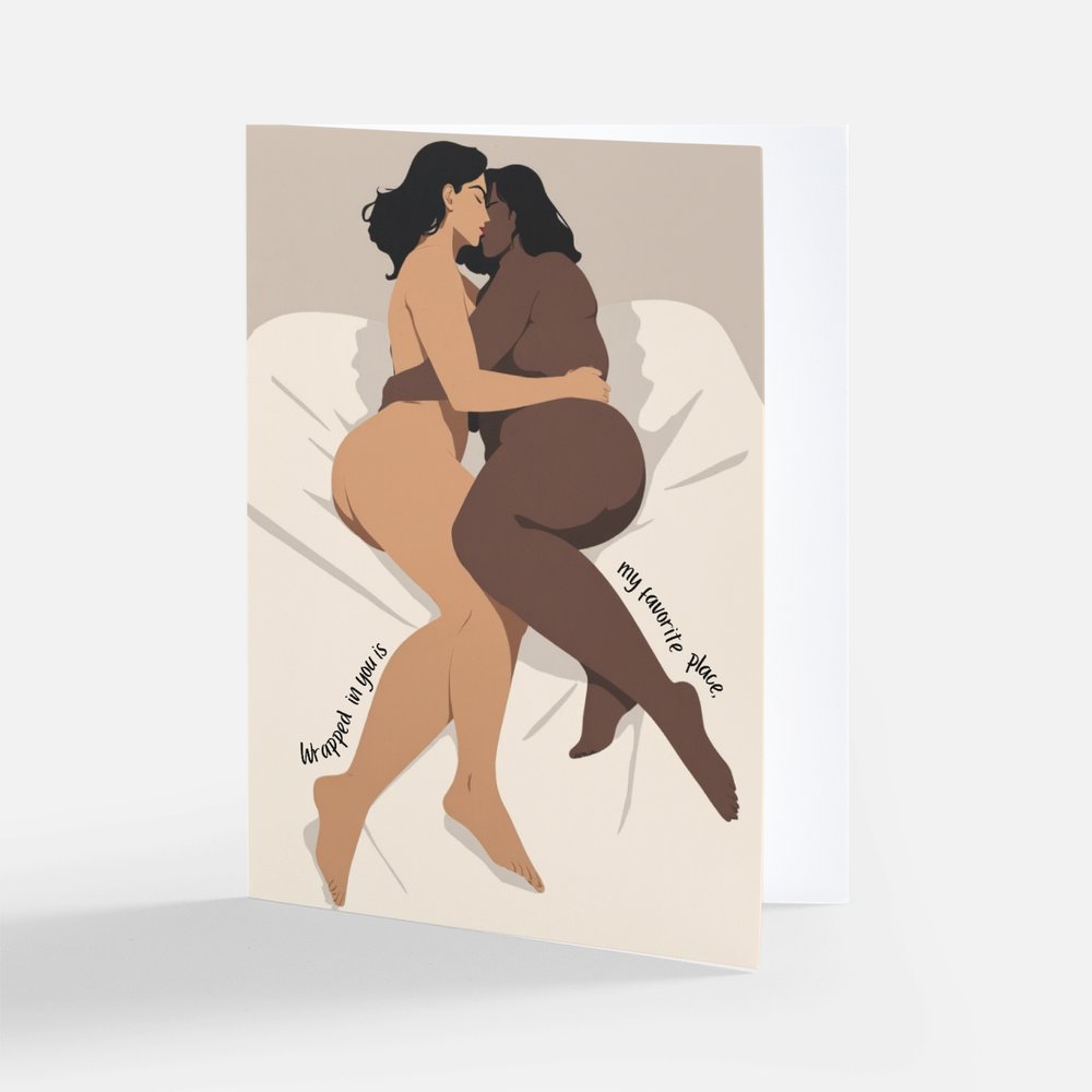 A Sapphic Snuggle Story Card