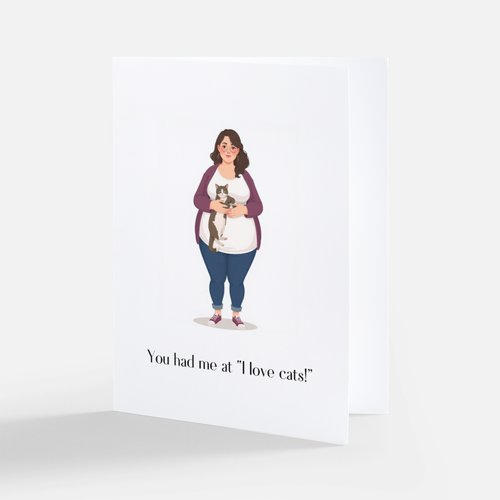 Purr-fect Connection: LGBTQ+ Cat Love Greeting Card