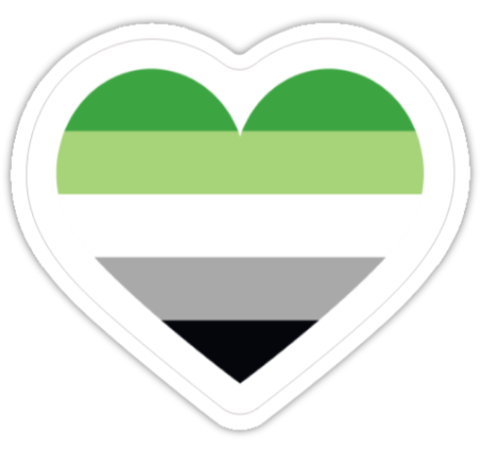 Aromantic Heart Sticker