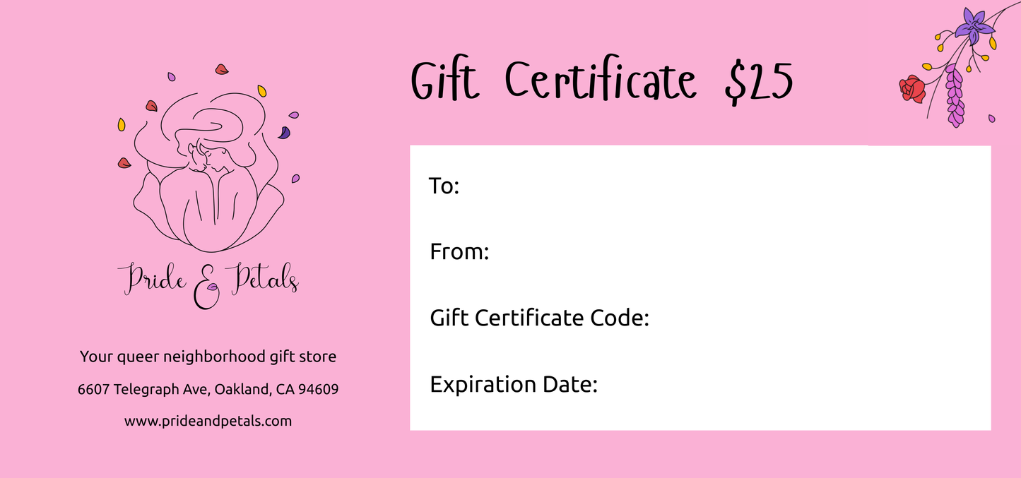 Pride & Petals gift card