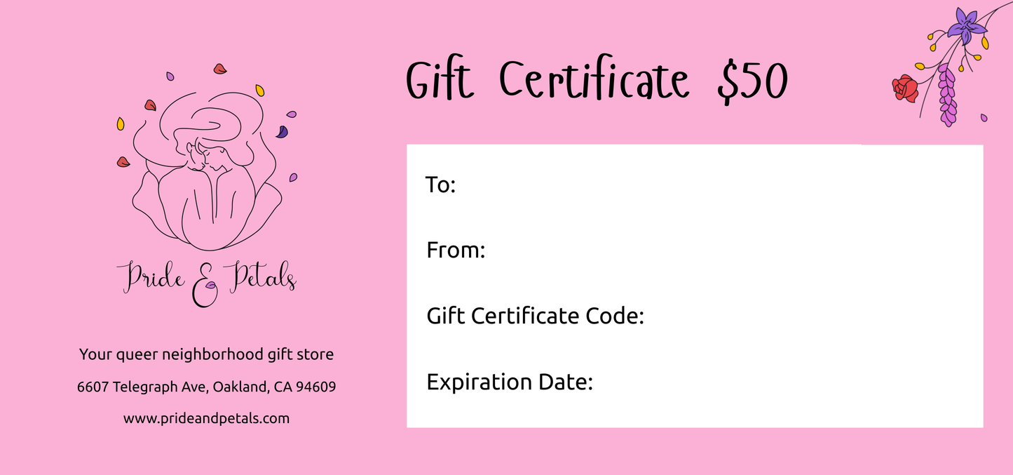 Pride & Petals gift card