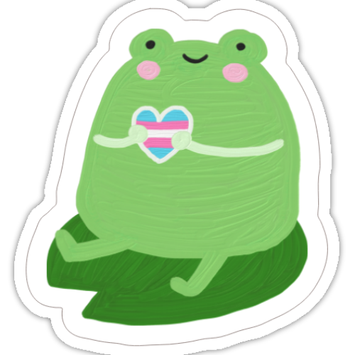 Trans Frog Sticker