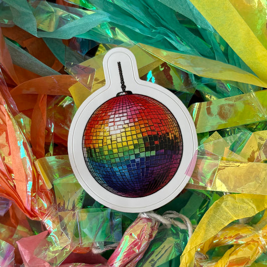 Rainbow Disco Fever Sticker