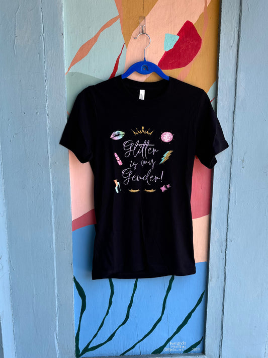 Glitter Is My Gender Tee - Black Pride T-shirt