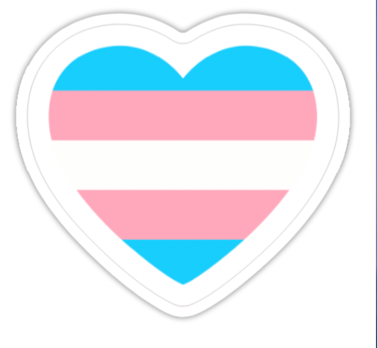 Transgender Heart Sticker