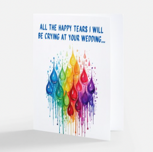 Tears of Joy & Pride Wedding Card