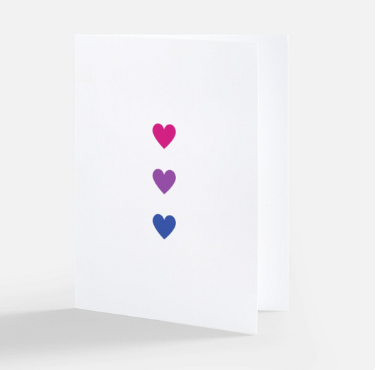 Heart To Heart: The Bisexual Pride Edition LGBTQ+ Greeting Card