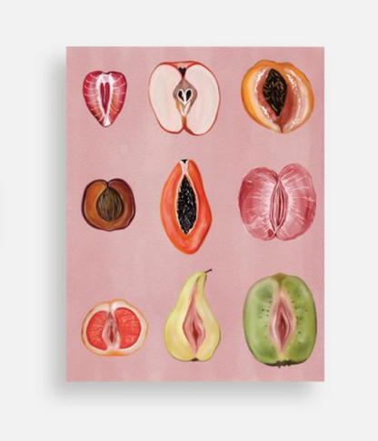 Fruity Bits Postcard - Cheeky Queer Art LGBTQ Postcard