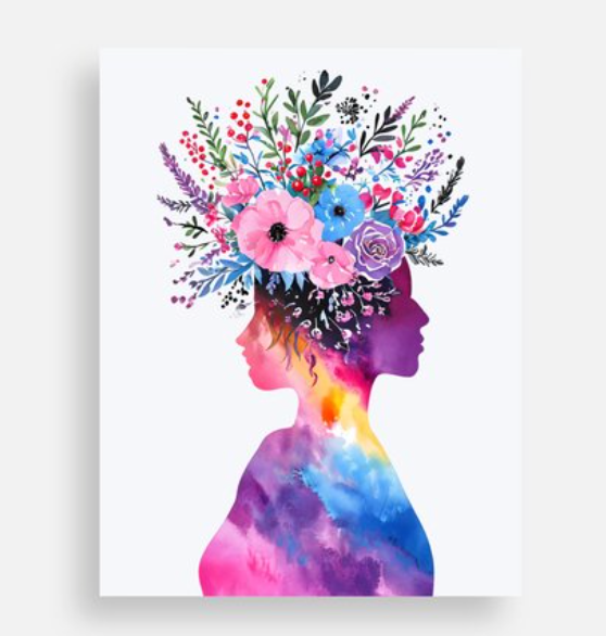 Bloom Together Postcard - Queer Love & Feminine Pride Art Postcard