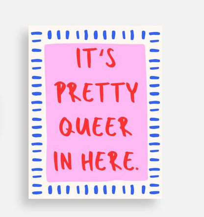 Pretty Queer Postcard - Bold & Playful LGBTQ Pride Postcard