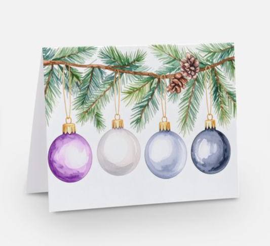 Asexual Pride Ornaments - LGBTQ+ Holiday Card