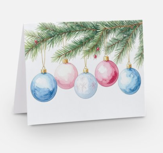 Trans Pride Ornaments - LGBTQ+ Holiday Card