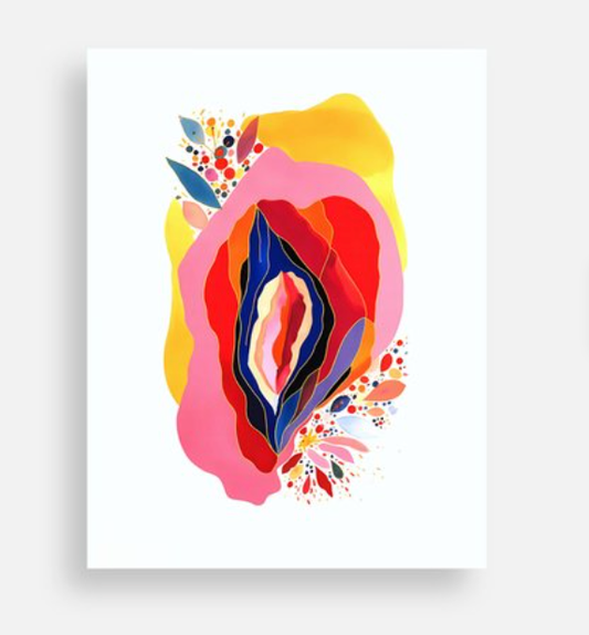 Vulva Bloom - Feminist Body Positive Postcard