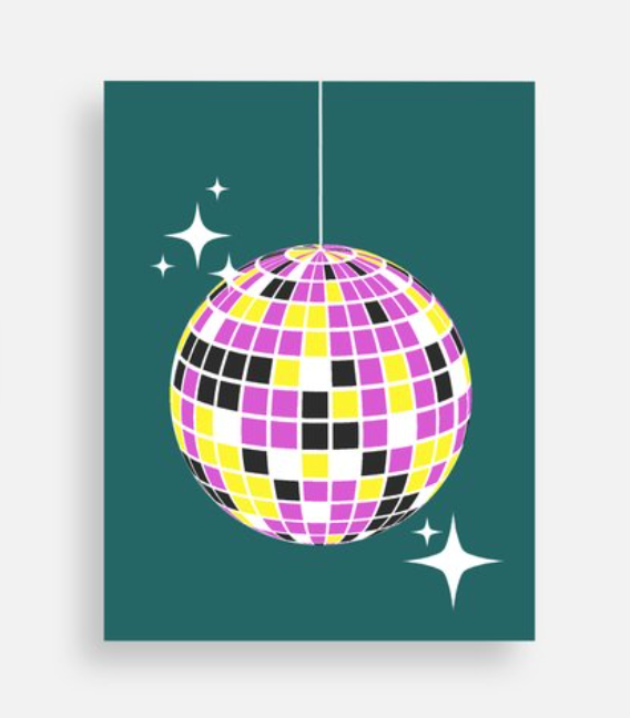 Nonbinary Disco Dreams - LGBTQ Pride Postcard