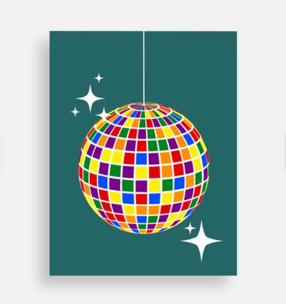 Rainbow Disco Dreams - LGBTQ Pride Postcard