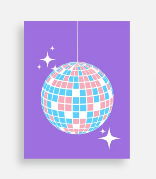 Trans Disco Dreams - Transgender Pride Postcard