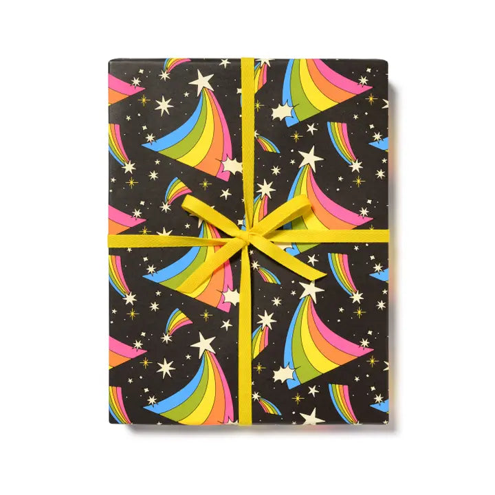 Rainbow Star Explosion Gift Wrapping Red Cap Cards