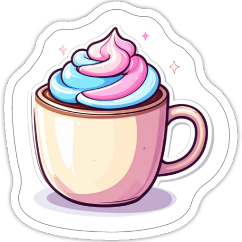 Trans Pride Hot Cocoa Sticker - Cozy Holiday Pride